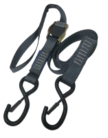 Ремень стяжной UVE, 0,75/1,5 тн, 1,5 метра, 25мм, S-крюк с фиксатором