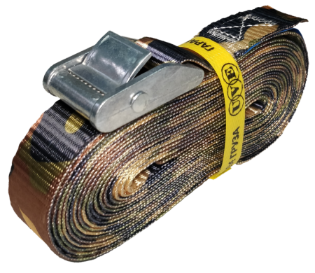 Ремень стяжной UVE с пружинным замком, 5 метров, 25мм, камуфляж