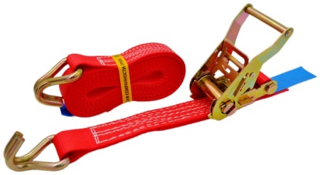 Ремень стяжной UVE, 1,0/2,0 тн, 4 метра, 35мм, красный