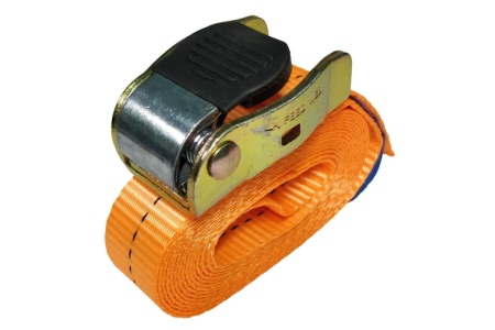 Ремень стяжной UVE с пружинным замком, 600 daN, 3 метра, 25мм, оранжевый, арт.RS-25-600-3