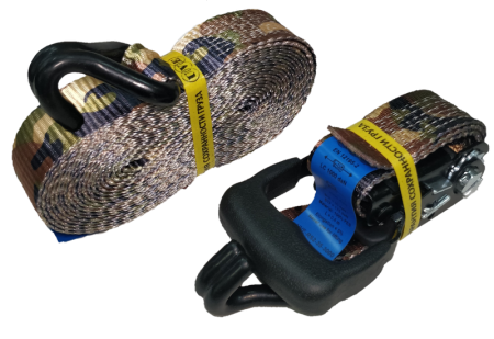 Ремень стяжной UVE, 3000 кг, 6 метров, 38мм, камуфляж/черный, ERGO