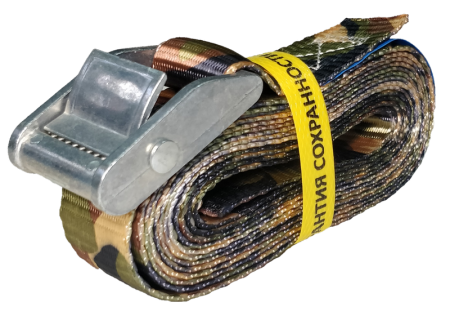 Ремень стяжной UVE с пружинным замком, 3 метра, 25мм, камуфляж