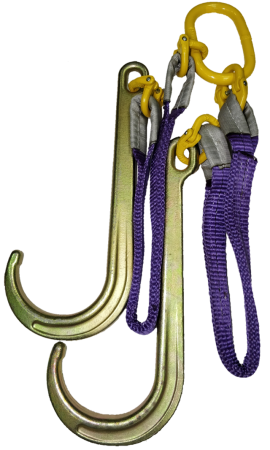 Строп текстильный V-образный с J-крюками, 1200 мм, 2500 кг